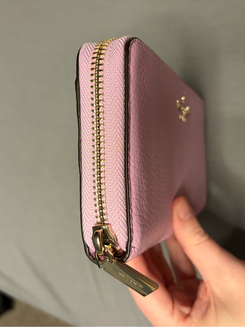 NWT Kate Spade Large Continental Wallet in Quartz Pin with Gold Hardware - Picture 4 of 10
